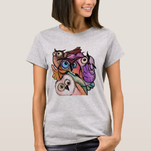 Witziger T - Shirt mit überraschenden Owls