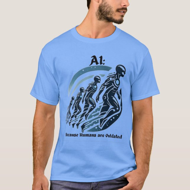 Witziger T - Shirt "Veraltete Menschen, Upgrade au (Vorderseite)