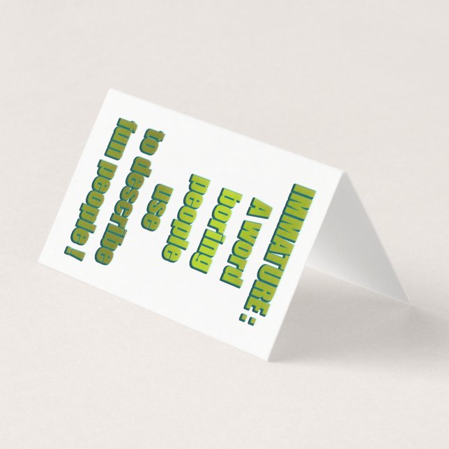 Witziger Text (Vorderseite)