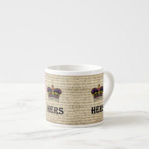Witziger Text & Krone Espressotasse