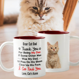 witziger Vater | Foto und Name der benutzerdefinie Zweifarbige Tasse