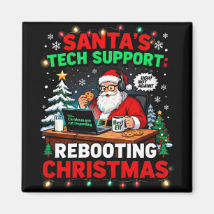 Witziger Weihnachtsmann-Tech-Support Weihnachten n Magnet