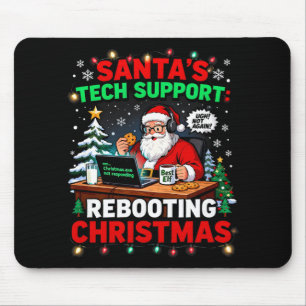 Witziger Weihnachtsmann-Tech-Support-Weihnachts-Co Mousepad