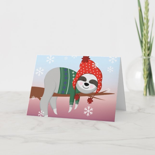 witziger Weihnachtsschläger Feiertagskarte (Vorderseite)