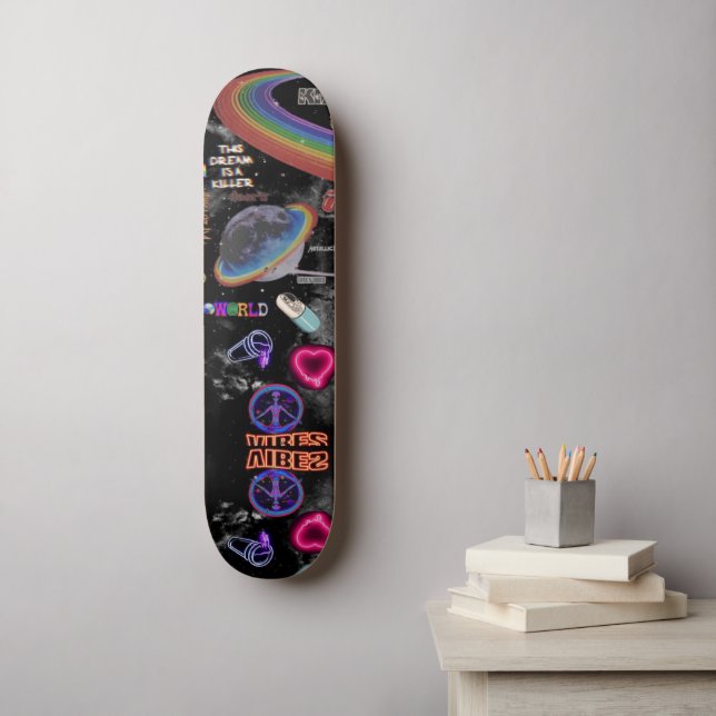 Witziger Weltraum, Außerirdischen Skateboard (Wandkunst)