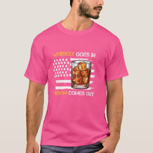 witziger Whiskey geht aus Weisheit kommt irisch am T-Shirt