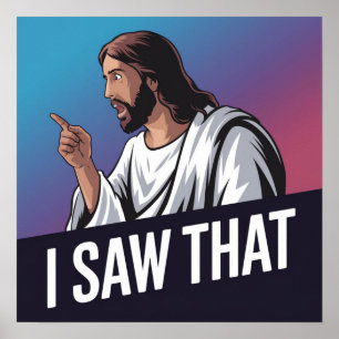 Witziger Zitat Jesus Meme sah ich dieses Christlic Poster
