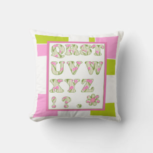 Witziges Alphabet, Alphabet der Blume, Alphabet Kissen