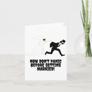 Witziges Design _ Braut verfolgt Groom _ Dont Pani Karte