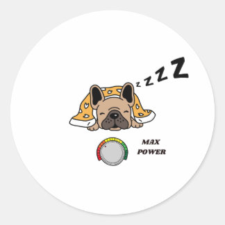 witziges Design eines französischen Bulldoggen-Sch Runder Aufkleber