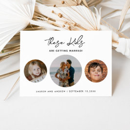 Witziges Foto diese Kinder werden heiraten Save The Date