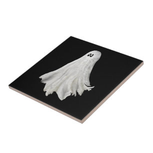 Witziges Gespenst Halloween vergangener Zeichn Fliese
