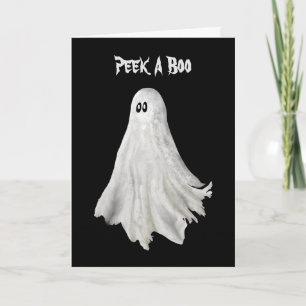 Witziges Gespenst Halloween vergangener Zeichn Karte