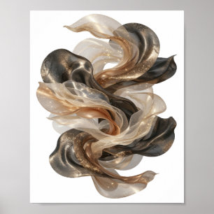 Witziges Grau ABSTRACTE KUNST Künstlerisches Motiv Poster