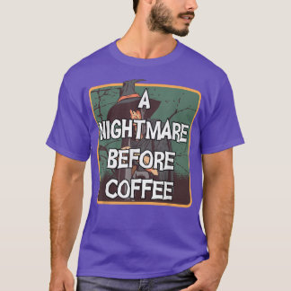 Witziges Halloween-Design für eine Kaffeetrinkerhe T-Shirt