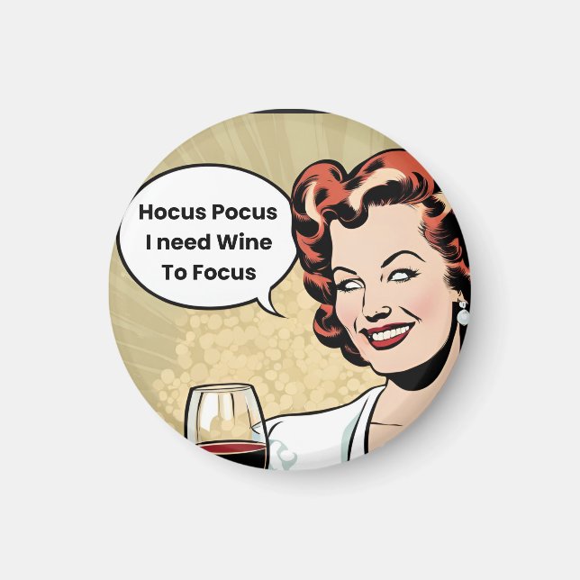 Witziges Halloween-Design: Hocus Pocus Magnet (Vorne)