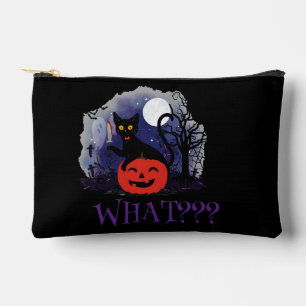 Witziges Halloween gewitchte schwarze Katze Was? Zubehörtasche