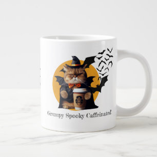 Witziges Halloween "Grumpy, Spooky, koffeiniert!" Jumbo-Tasse