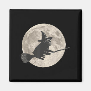 Witziges Halloween Mops Moon Trick oder Treat Soky Magnet