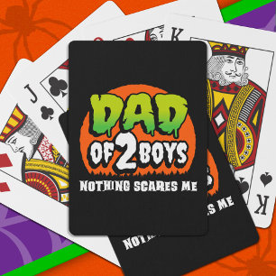 Witziges Halloween Nichts stört mich Vater von 2 J Spielkarten