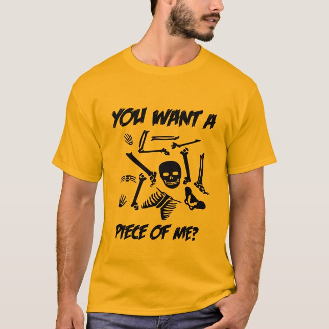 Witziges Halloween-Shirt - Will du ein Stück von m T-Shirt (Vorderseite)