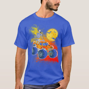 Witziges Halloween Skeleton MonsterLkw Kinder Jung T-Shirt
