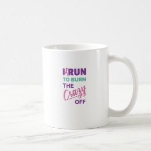 Witziges Laufen renne ich raus, um den Verrückten Kaffeetasse