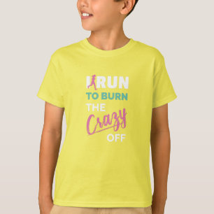 Witziges Laufen renne ich raus, um den Verrückten T-Shirt