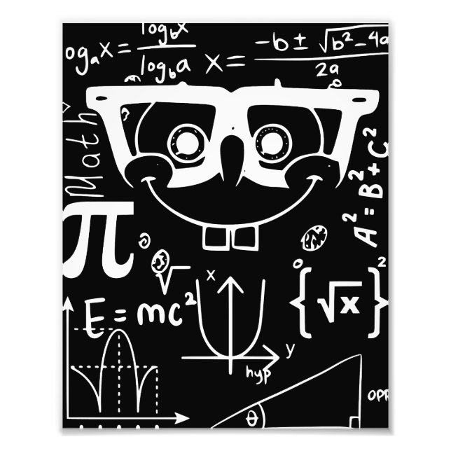 witziges Mem djokes mathematisch-fröhliches Gesich Fotodruck (Vorne)