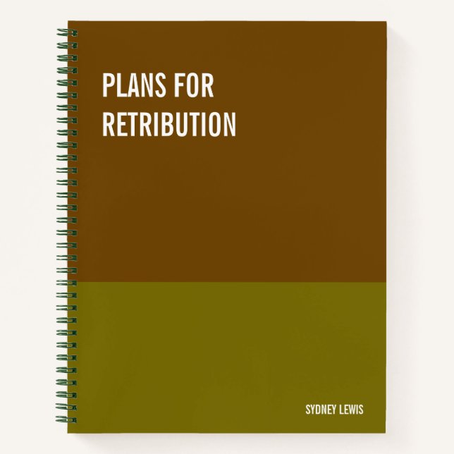 Witziges Notebook, humorvolles Writing Pad Journal Notizbuch (Vorderseite)