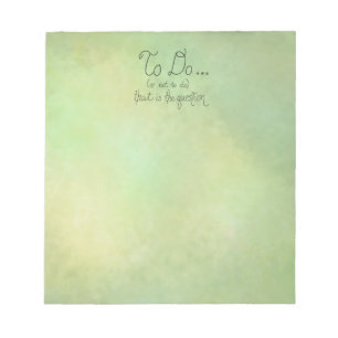 Witziges Notizblock "zu tun oder nicht zu tun"