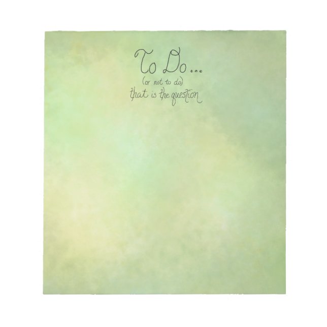 Witziges Notizblock "zu tun oder nicht zu tun" (Vorderseite)