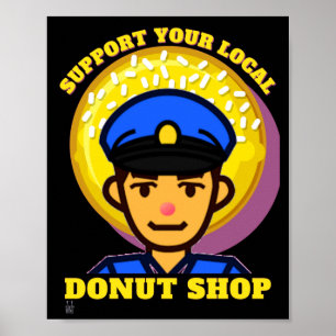 witziges Poster "UNTERSTÜTZEN SIE IHREN LOKALEN SP