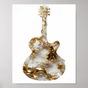 Witziges Silber ABSTRACT ART Design Poster