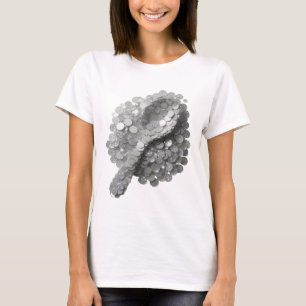 Witziges Silber ABSTRACTE KUNST Künstlerisches Mot T-Shirt