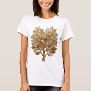 Witziges Silber GOLDENER LEBENSBAUM-Shirt-Design T-Shirt