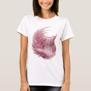 Witziges Silber-Rosa-DIAMANT-FEDERN-Zitat-Shirt T-Shirt
