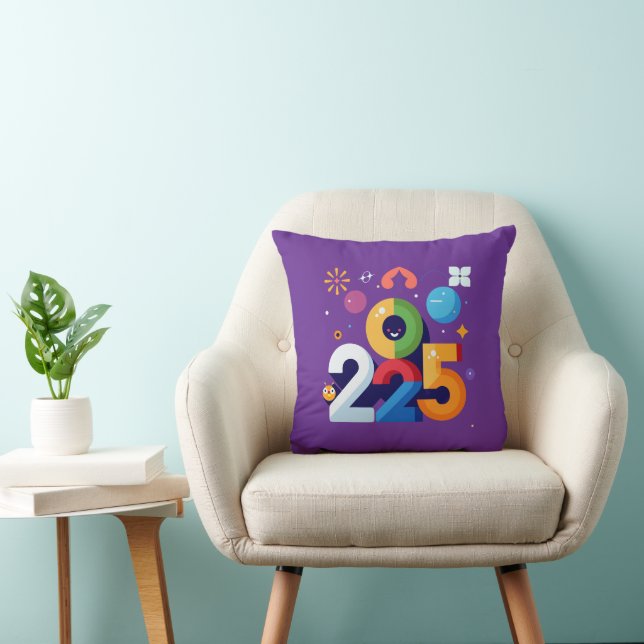 Witziges und witziges Grafikdesign 2025 Kissen (Stuhl )