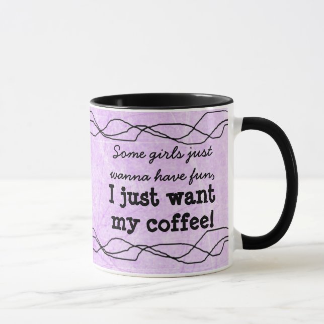 Witziges Zitat - Die Lila Kaffee-Tasse von Frauen Tasse (Rechts)
