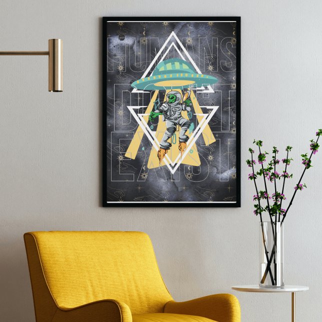 Witziges Zitat Menschen existieren nicht zum Thema Poster (Von Creator hochgeladen)