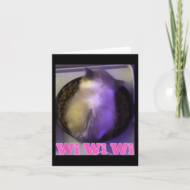 Wiwiwi Cat Meme Karte (Vorderseite)