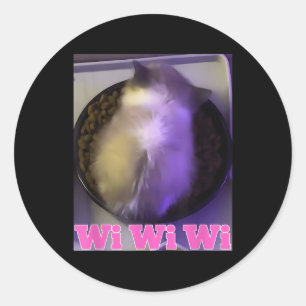 Wiwiwi Cat Meme Runder Aufkleber