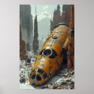 Wix 3D Realistisches Foto: Die abgestürzte Alien S Poster