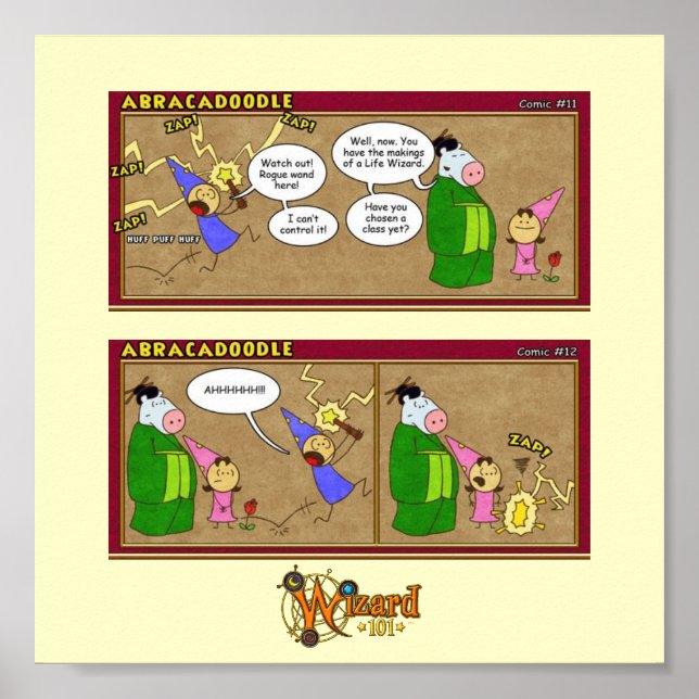 Wizard101 Abracadoodle Comic Poster (Vorne)