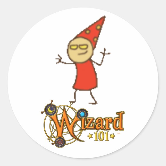 Wizard101 Branddoodle-Aufkleber Runder Aufkleber (Vorderseite)