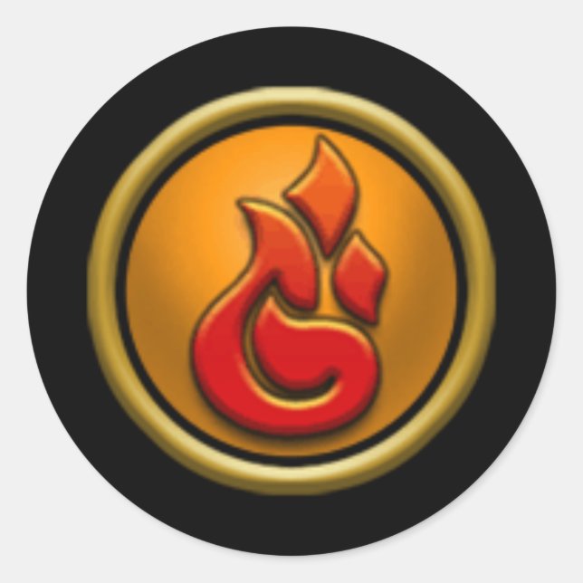 Wizard101 Brandschüler Runder Aufkleber (Vorderseite)