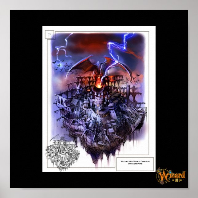 Wizard101 Dragonspyre Concept Poster (Vorne)
