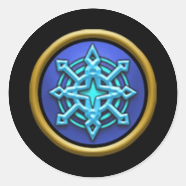 Wizard101 Eisschüler Runder Aufkleber (Vorderseite)