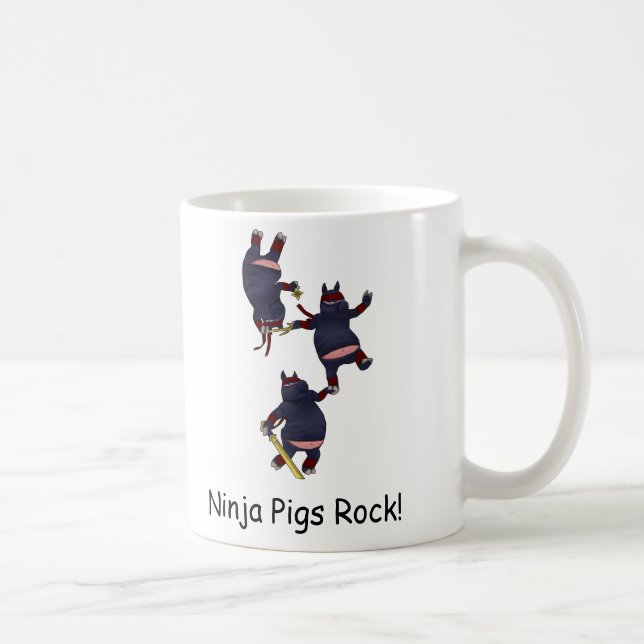 Wizard101 Ninja Schwein-Felsen-Tasse Kaffeetasse (Rechts)