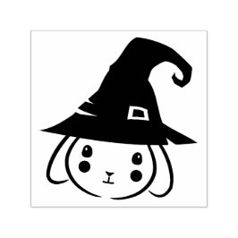 Wizard Bunny Illustration Permastempel